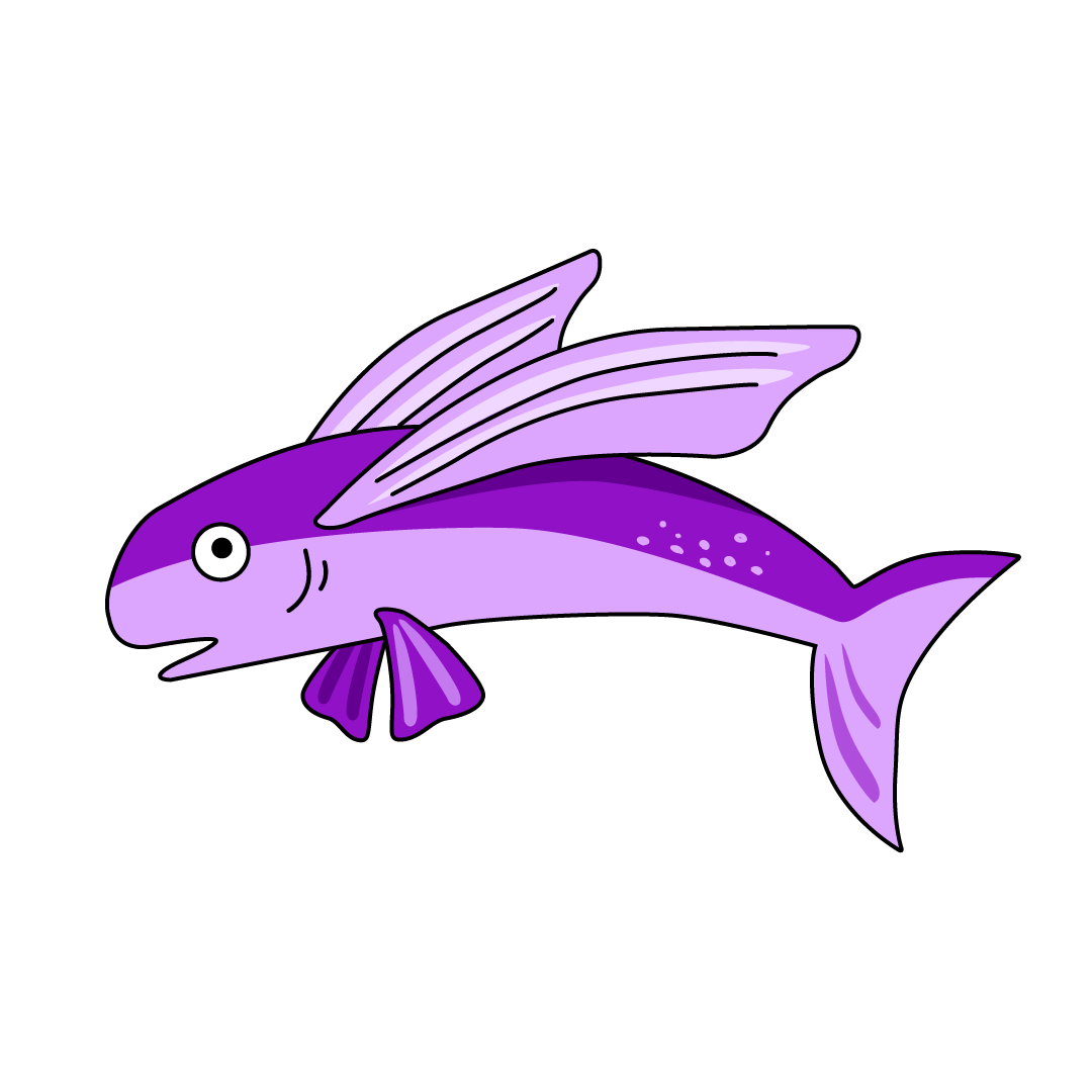 Fialová ryba (4729x)